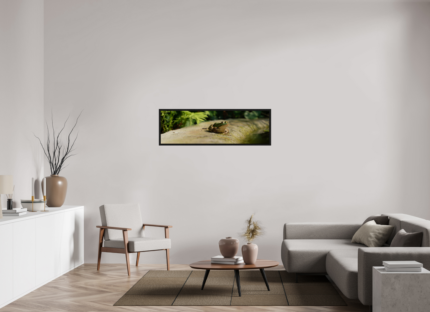 132,2 x 40 cm, Floater Frame Kiss that frog